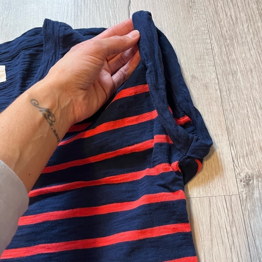 Lou & Grey short sleeve striped shirt dress size M - Picture 6 of 8